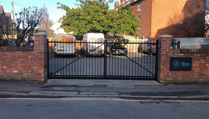Black Metal silding gate
